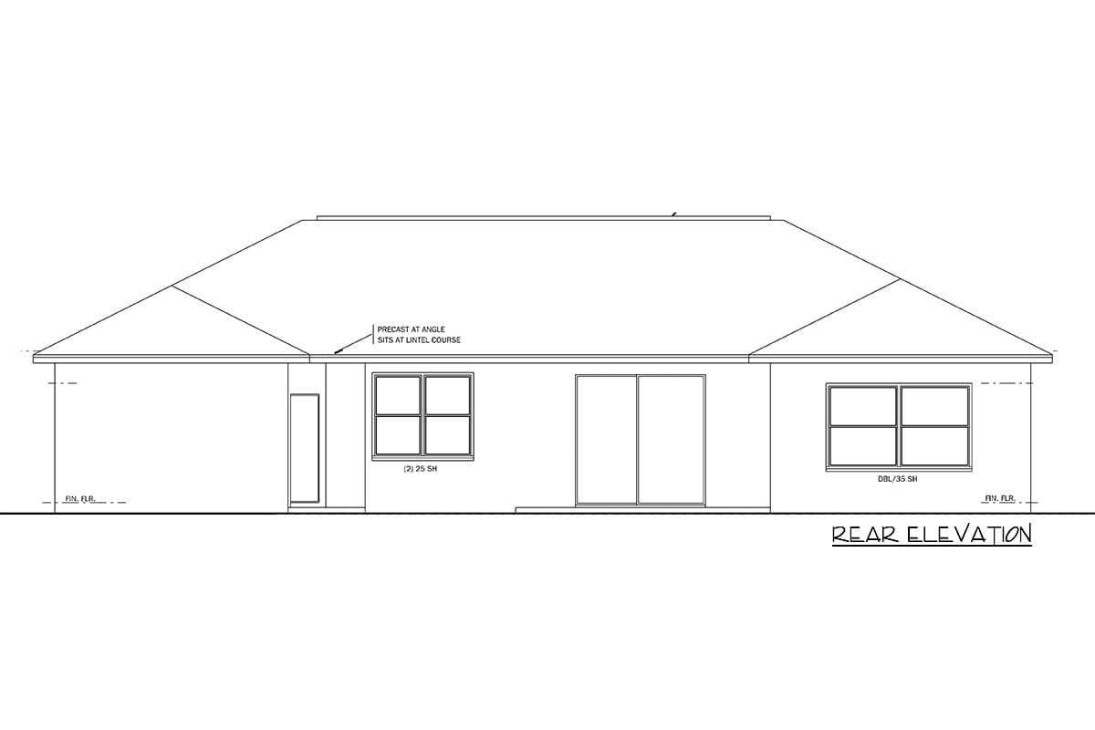Plan 82272KA: One-level House Plan with Open Layout - Image #4 - Mediterranean, Ranch