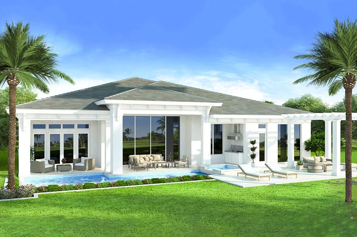 Plan 86083BS: One-Level Beach House Plan with Open-Concept Floor Plan - Image #5 - Coastal, Coastal Contemporary, Contemporary, European, Florida-Style, Transitional