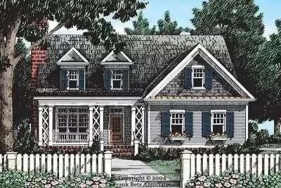 3-Bed House Plan with Two Cheery Dormers
