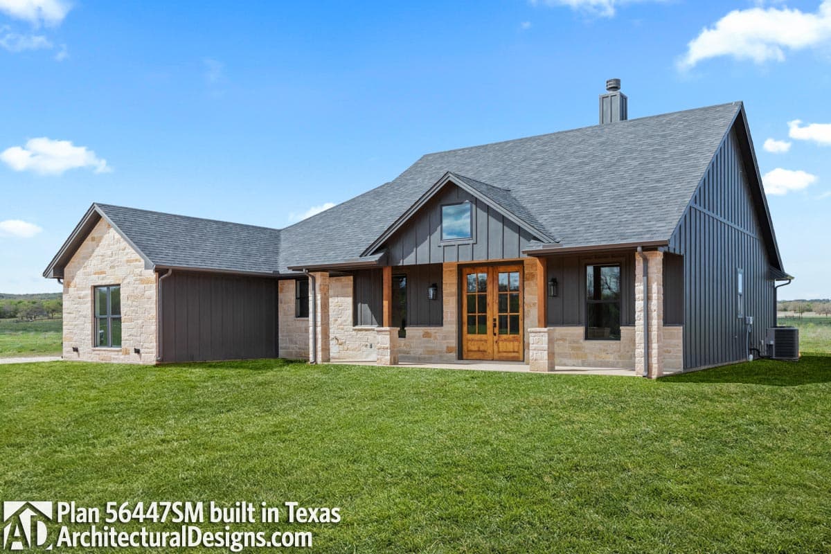 build gallery item - Farmhouse Plan 56447SM Comes to Life in Texas