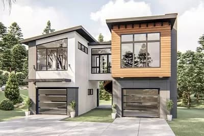 Contemporary Carriage House Plan with 1 Bedroom