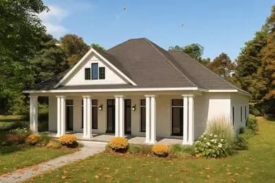 Country Home Plan with 11-Foot-Deep Front Porch - 2160 Sq Ft