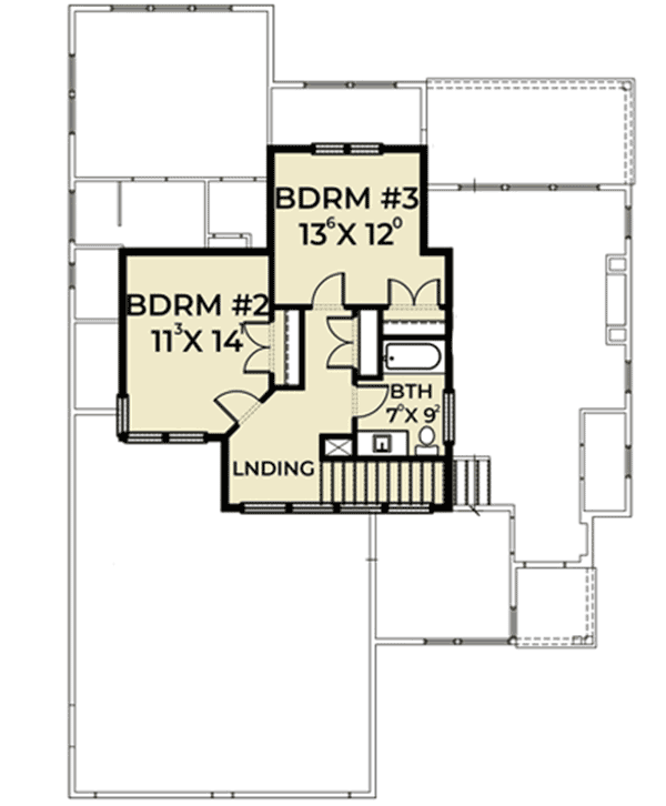 Plan 280052JWD: Two-story Northwest Home Plan with Main-level Master - Floor Plan - 2nd Floor - Contemporary, Northwest, Prairie