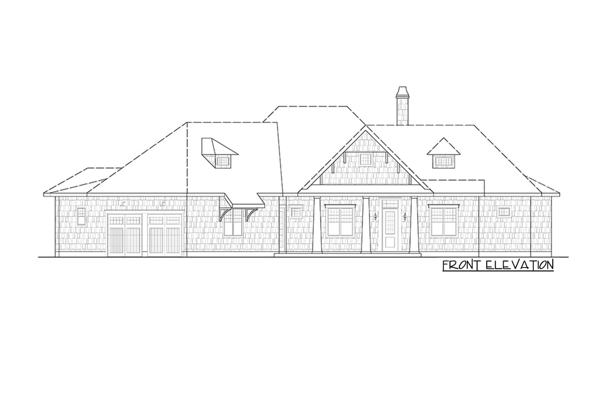 Plan 25675GE: Open Concept One-Story Country Home Plan with Angled Garage - Image #4 - Country, Craftsman, Ranch, Shingle