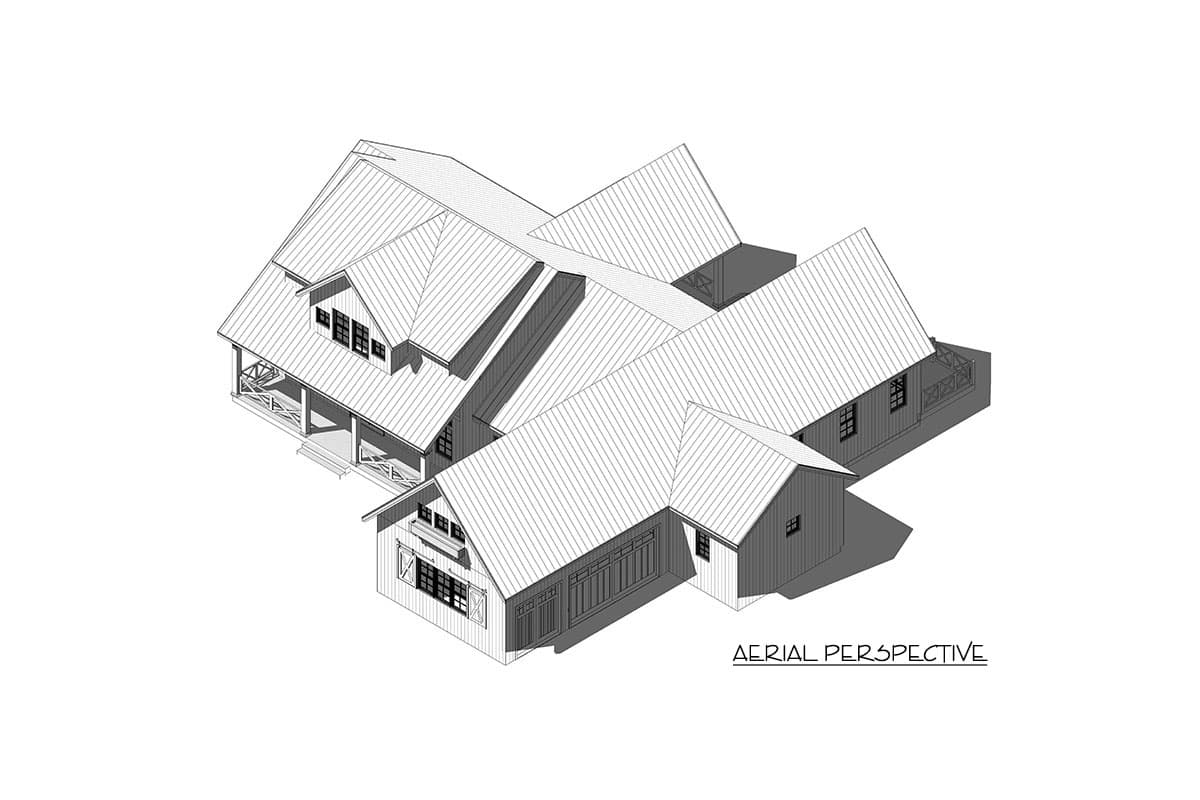 Plan 46391LA: 3-Bed Modern Farmhouse Plan with Outdoor Living Room and Two Bonus Spaces - Image #5 - Country, Farmhouse, Modern Farmhouse