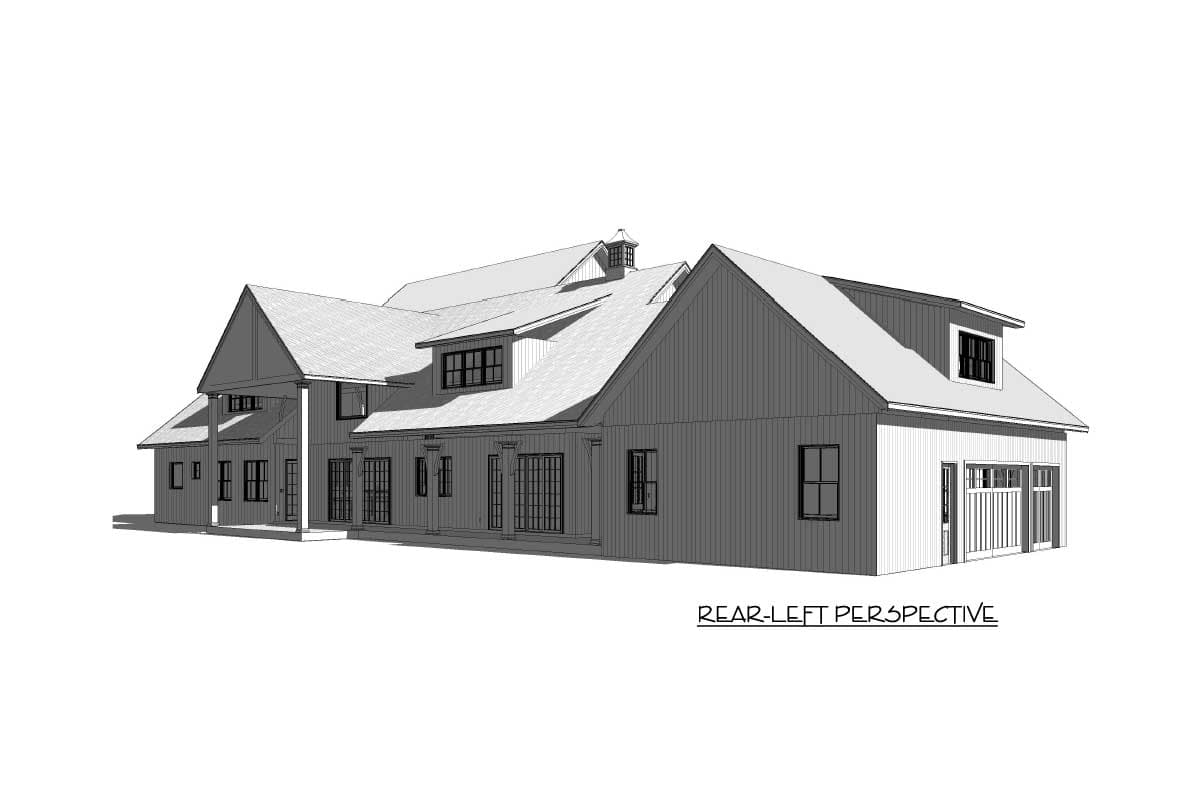 Plan 46394LA: Sophisticated Farmhouse Plan with Two-Story Great Room - Image #8 - Country, Craftsman, Farmhouse, Modern Farmhouse