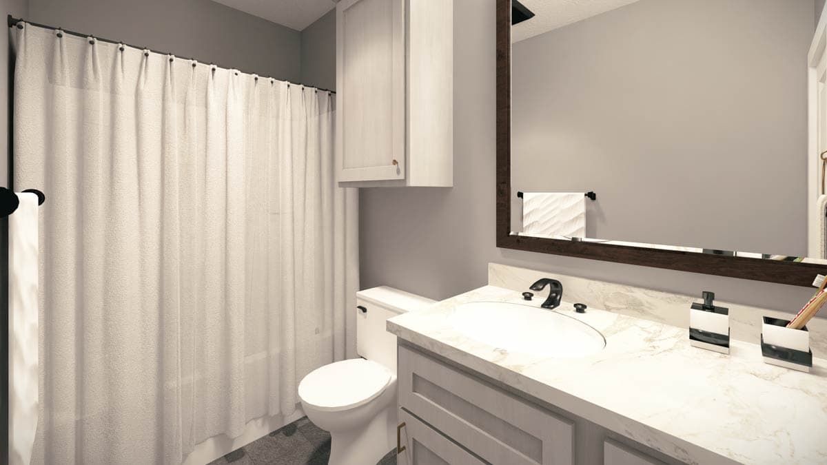 Plan 25008DH: 3-Bed Ranch Home Plan with Split Bedrooms - 1311 Sq Ft - Image #14 - Cottage, Country, New American, Ranch, Southern