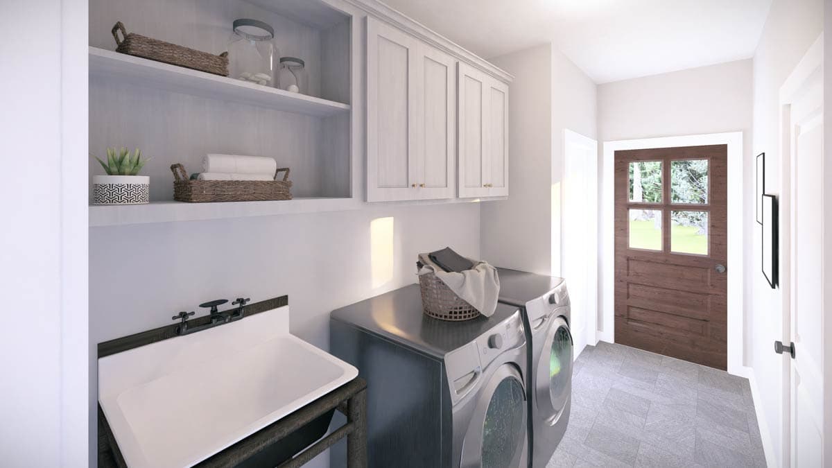 Plan 25008DH: 3-Bed Ranch Home Plan with Split Bedrooms - 1311 Sq Ft - Image #16 - Cottage, Country, New American, Ranch, Southern