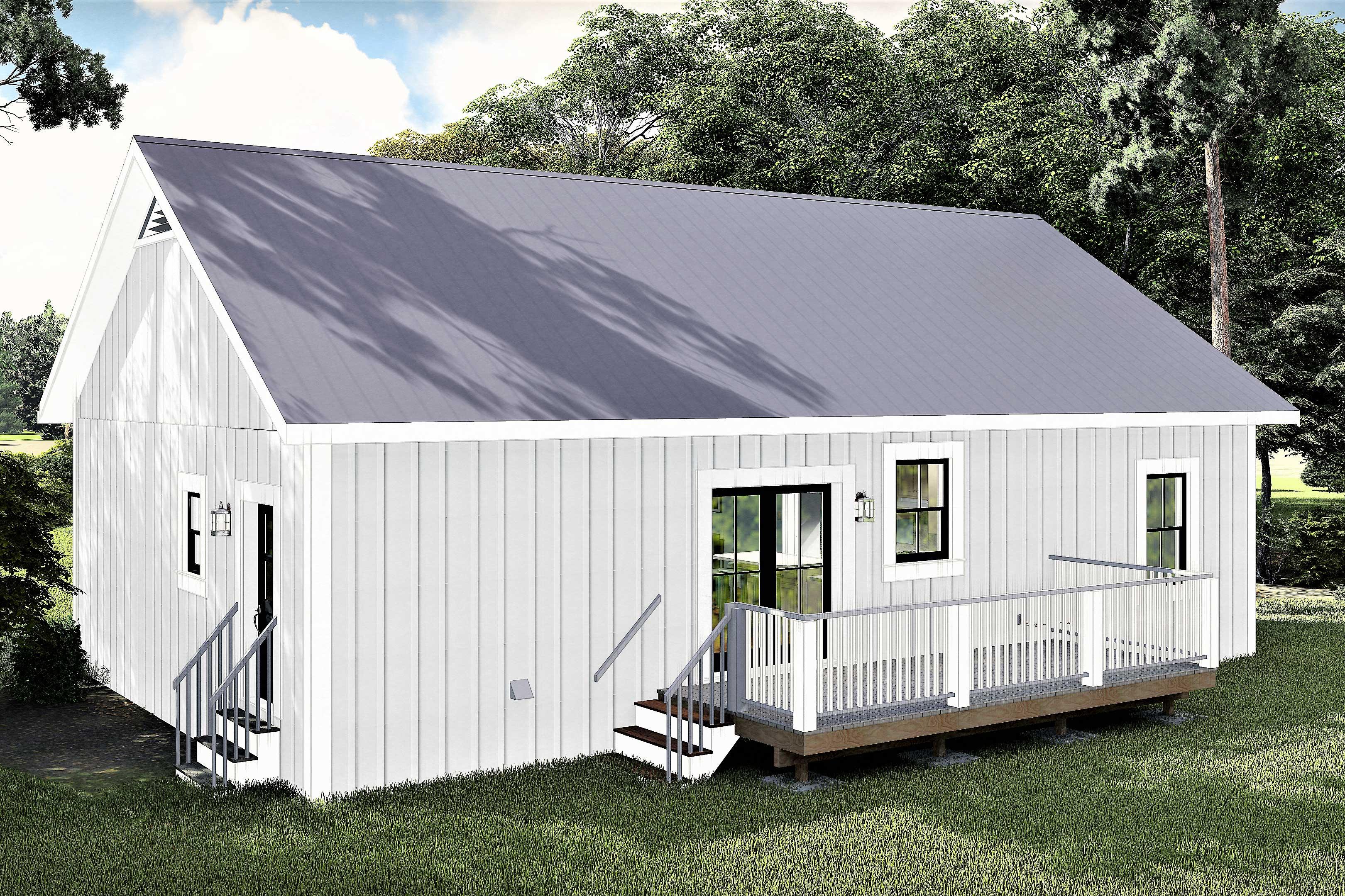 Plan 25008DH: 3-Bed Ranch Home Plan with Split Bedrooms - 1311 Sq Ft - Image #7 - Cottage, Country, New American, Ranch, Southern