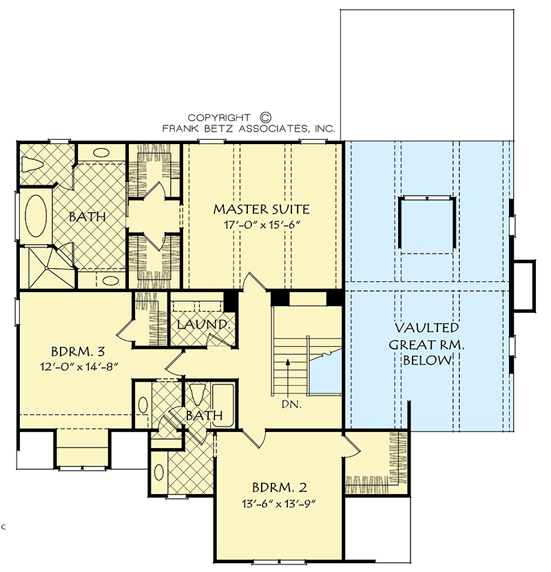 Plan 710282BTZ: 4-Bed Traditional Home Plan with Open Floor Plan - Floor Plan - 2nd Floor - Southern, Traditional