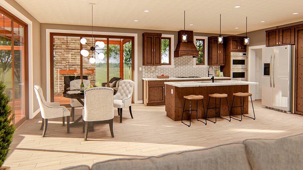 Plan 62783DJ: Rustic Craftsman-Style House Plan with Great Outdoor Entertaining Space - 2574 Sq Ft - Image #5 - Craftsman, Mountain, Shingle, Vacation