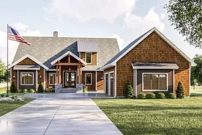 Rustic Craftsman-Style House Plan with Great Outdoor Entertaining Space - 2574 Sq Ft