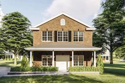 Carriage House Plan with a Traditional Brick Exterior