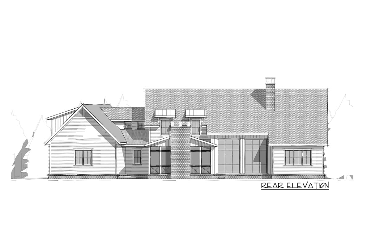 Plan 275004CMM:  5-Bed New American House Plan with Unique Angled Garage - 4838 Sq Ft - Image #8 - Country, Craftsman, Farmhouse, Modern Farmhouse, New American, Northwest