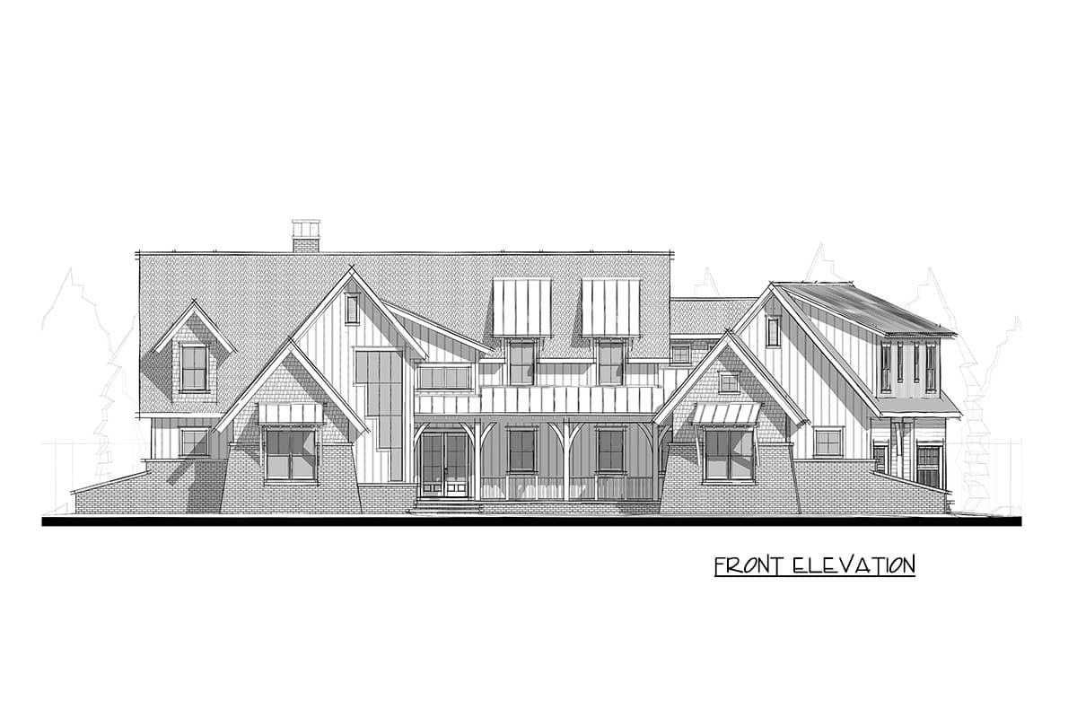 Plan 275006CMM: 5-Bed Modern Farmhouse Plan with Unique Angled Garage - Image #9 - Country, Craftsman, Farmhouse, Modern Farmhouse, New American, Transitional