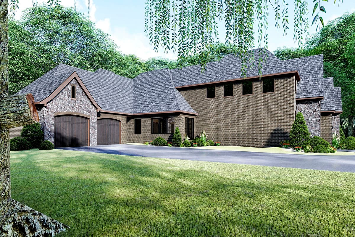 Plan 70632SND: European House Plan with Two Main-level Masters - 3020 Sq Ft - Image #7 - European, French Country, Traditional