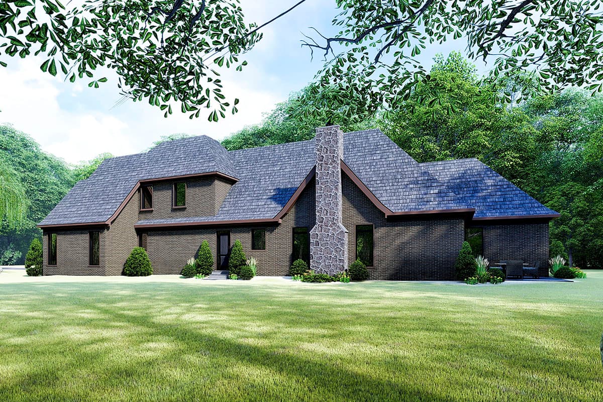 Plan 70632SND: European House Plan with Two Main-level Masters - 3020 Sq Ft - Image #8 - European, French Country, Traditional