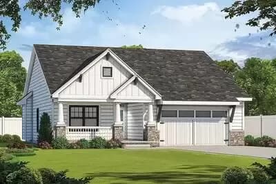 5-Bed Craftsman Home Plan with Finished Lower Level