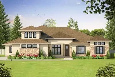 French Country House Plan with Private In-law Suite