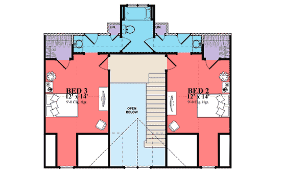 Plan 86333HH: Craftsman Beauty with 3-Car Garage - Floor Plan - 2nd Floor - Country, Craftsman