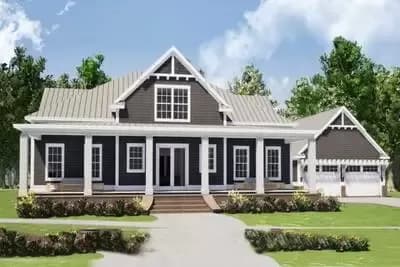 3-Bedroom House Plan with Detached 2-Car Garage