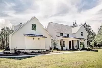 Modern Farmhouse Plan with Bonus Room Above 3-Car Garage