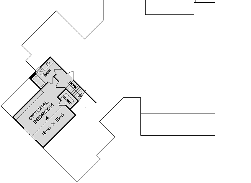 Plan 360057DK: Deceptively Large One-Level Country Home Plan with Secluded Master Suite - 2818 Sq Ft - Floor Plan - Bonus Level - Country, Traditional