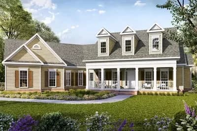 Deceptively Large One-Level Country Home Plan with Secluded Master Suite - 2818 Sq Ft