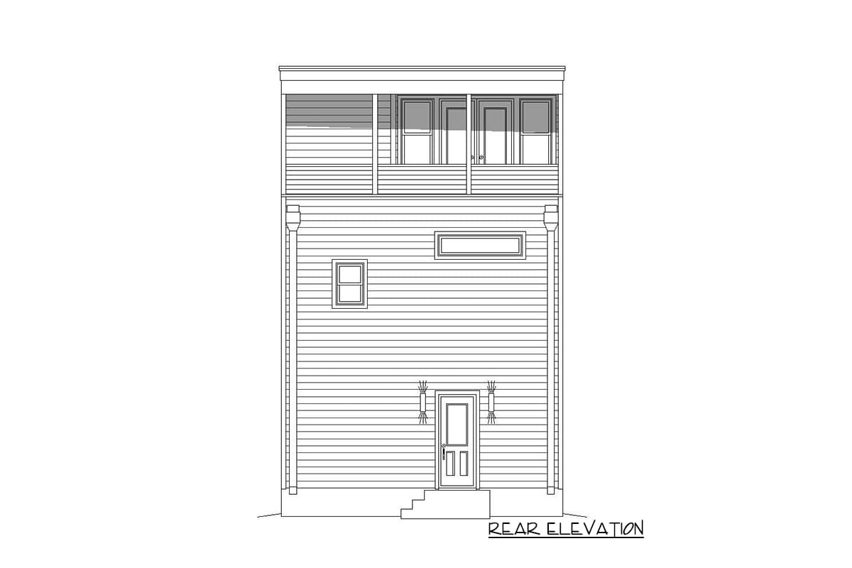 Plan 68630VR: 3 Bedroom Modern House Plan with 3rd Floor Mezzanine - Image #4 - Contemporary, Northwest