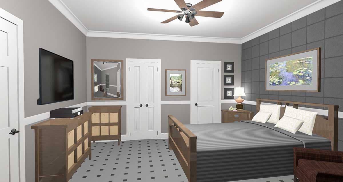 Plan 20155GA: Cozy Cottage with Large Covered Porch - Image #4 - Cottage, Craftsman, Vacation