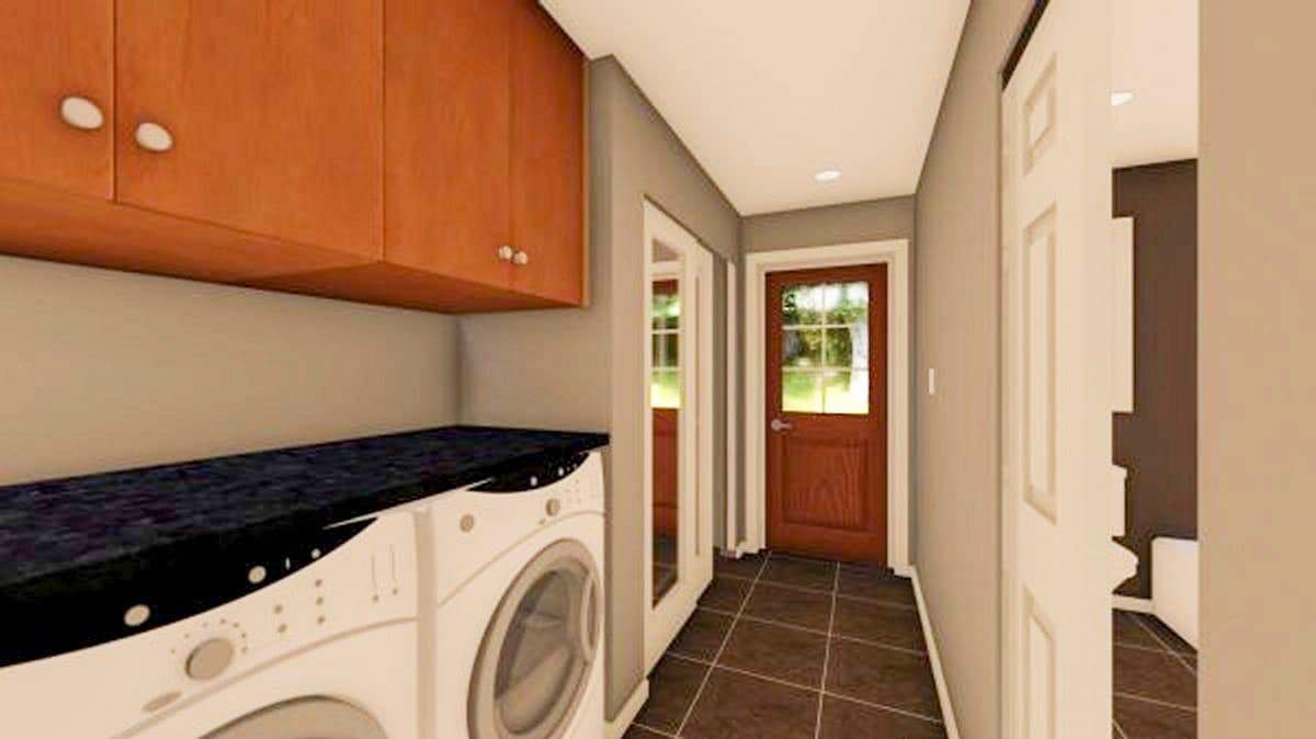 Plan 67754MG: Cozy Tiny Home with Gabled Front Porch - Image #7 - Bungalow, Cottage, Country, Craftsman, Vacation