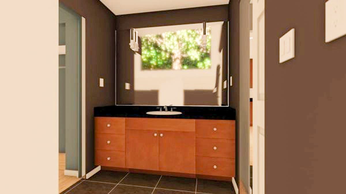 Plan 67754MG: Cozy Tiny Home with Gabled Front Porch - Image #8 - Bungalow, Cottage, Country, Craftsman, Vacation