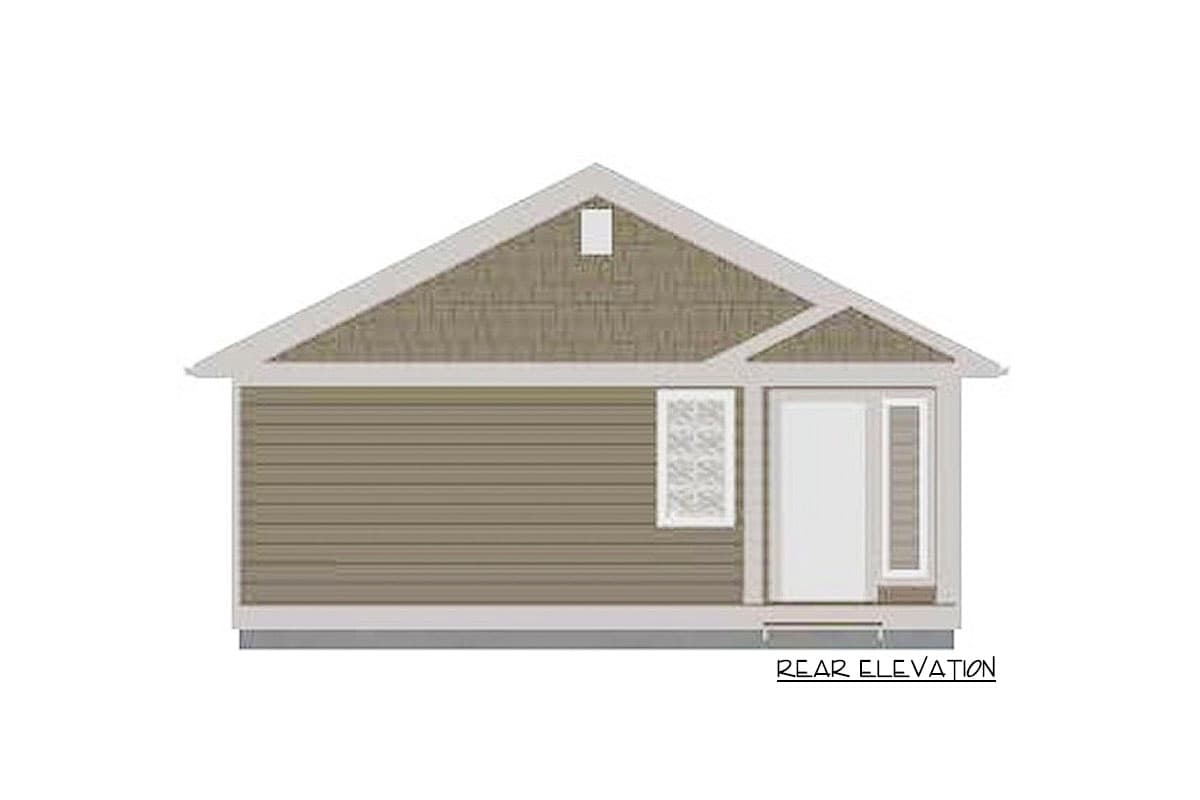 Plan 67754MG: Cozy Tiny Home with Gabled Front Porch - Image #9 - Bungalow, Cottage, Country, Craftsman, Vacation