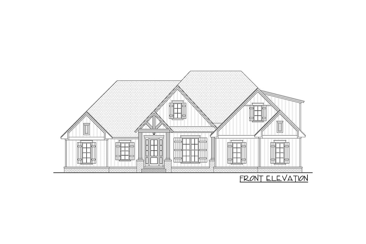 Plan 51806HZ: New American House Plan with Volume Ceilings Throughout - 2358 Sq Ft - Image #9 - Country, Craftsman, New American