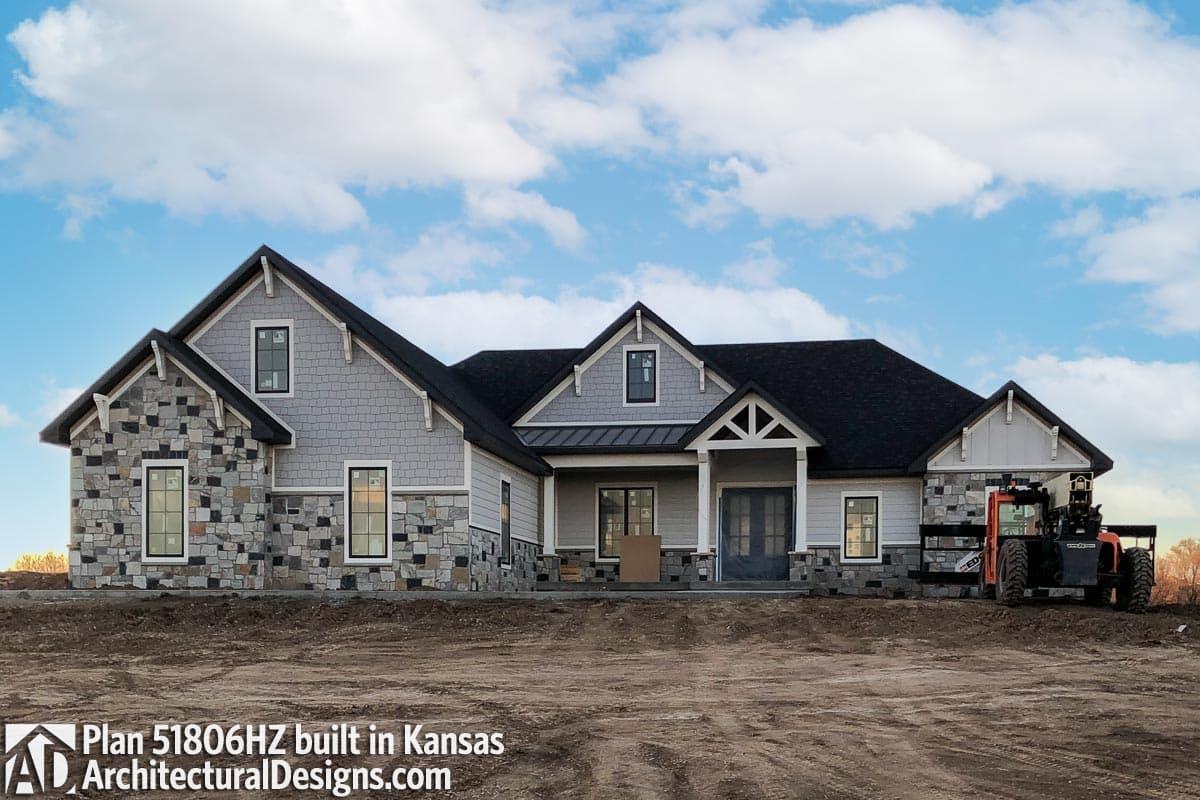 Plan 51806HZ: New American House Plan with Volume Ceilings Throughout - 2358 Sq Ft - Image #6 - Country, Craftsman, New American