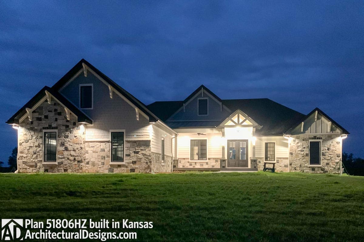 Plan 51806HZ: New American House Plan with Volume Ceilings Throughout - 2358 Sq Ft - Image #5 - Country, Craftsman, New American