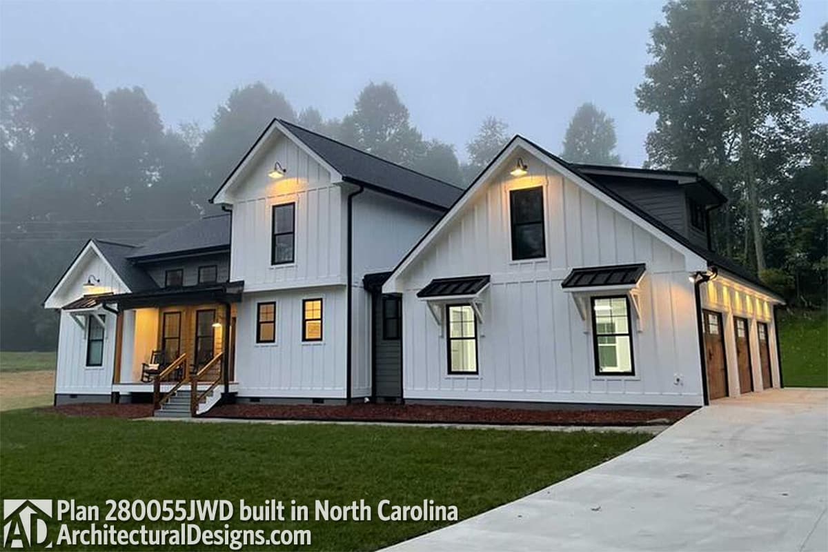 Plan 280055JWD: 3-Bed Modern Farmhouse with First Floor Master - 2490 Sq Ft - Image #5 - Country, Farmhouse, Modern Farmhouse, New American, Northwest