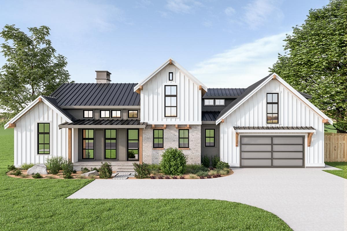 Plan 280055JWD: 3-Bed Modern Farmhouse with First Floor Master - 2490 Sq Ft - Image #15 - Country, Farmhouse, Modern Farmhouse, New American, Northwest
