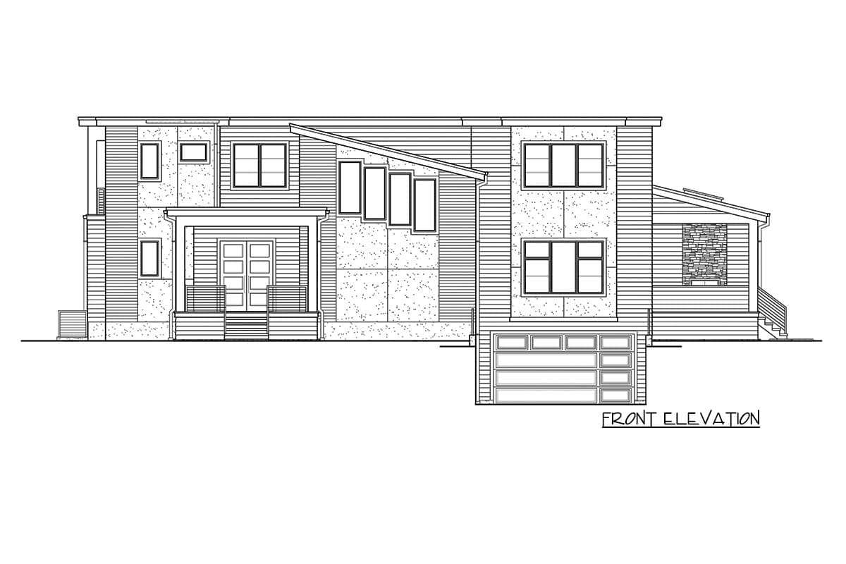 Plan 23817JD: Modern House Plan with Drive-Under Garage for the Shallow Lot - Image #38 - Contemporary, Modern, Northwest