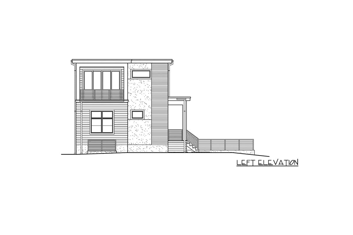 Plan 23817JD: Modern House Plan with Drive-Under Garage for the Shallow Lot - Image #39 - Contemporary, Modern, Northwest