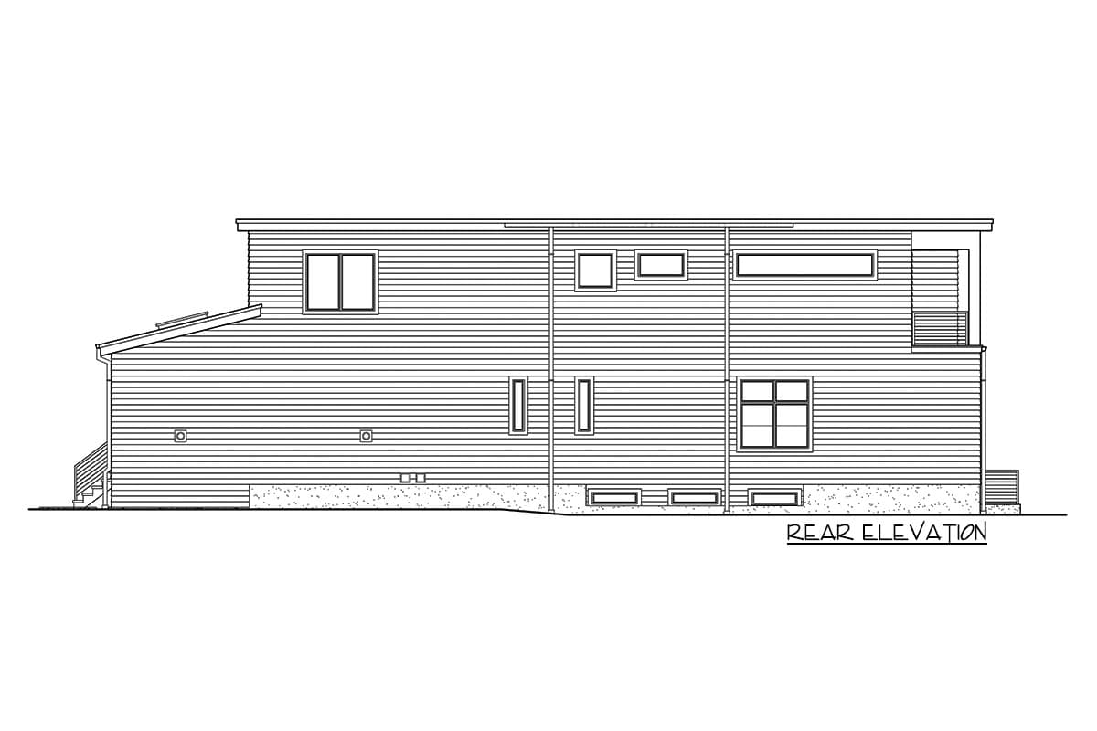 Plan 23817JD: Modern House Plan with Drive-Under Garage for the Shallow Lot - Image #40 - Contemporary, Modern, Northwest