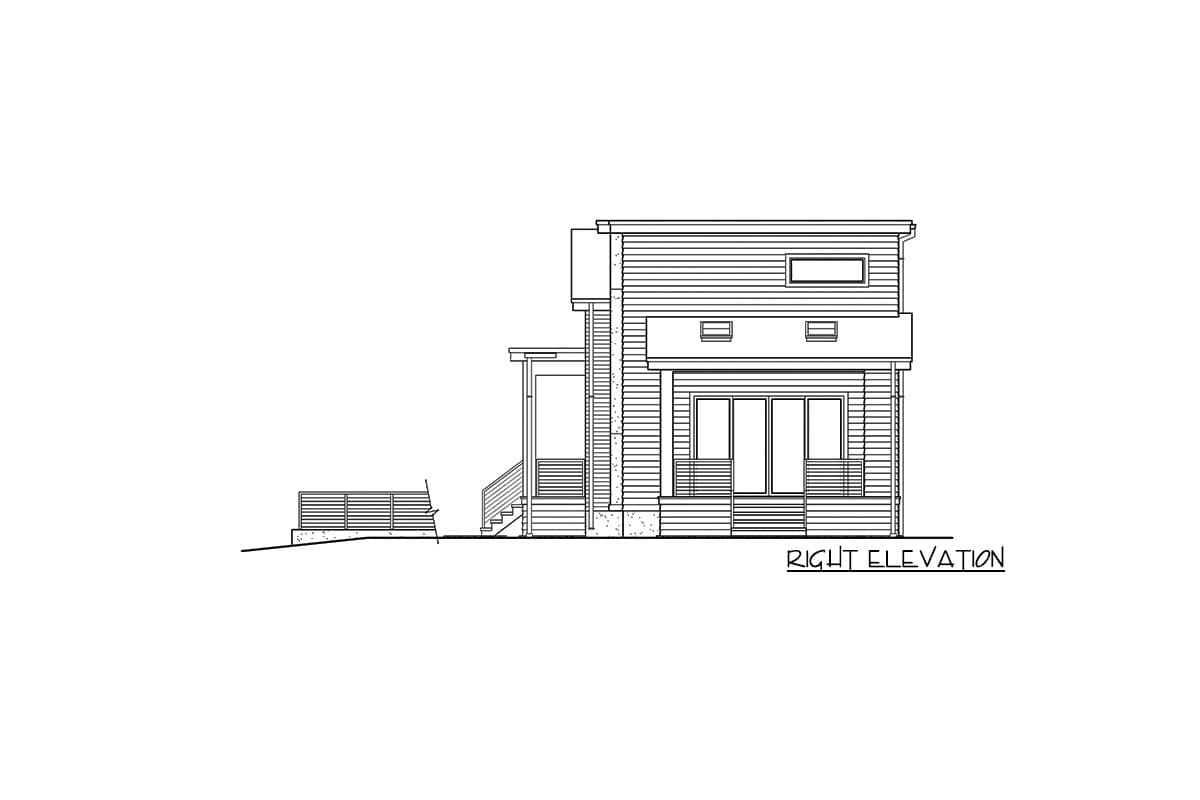 Plan 23817JD: Modern House Plan with Drive-Under Garage for the Shallow Lot - Image #41 - Contemporary, Modern, Northwest