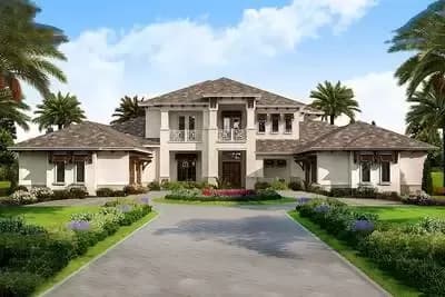 Generously-sized Florida Home Plan for Indoor / Outdoor Lifestyle