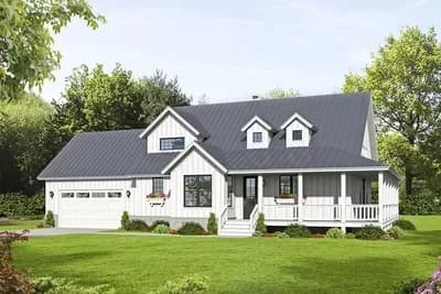 3 Bed Country Home Plan with Flexible Lower Level - 2123 Sq Ft