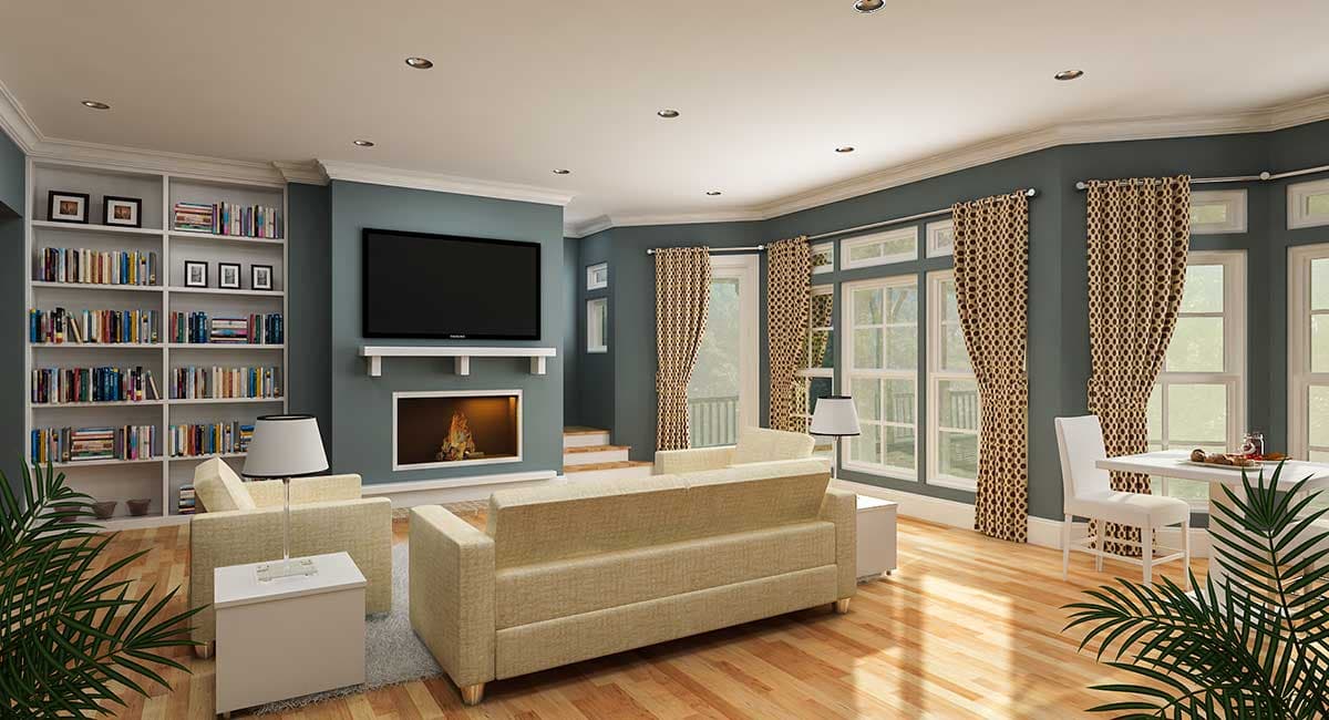 Plan 55209BR: 3-Bed Craftsman Home Plan with Side Porch Options - Image #4 - Country, Craftsman, New American