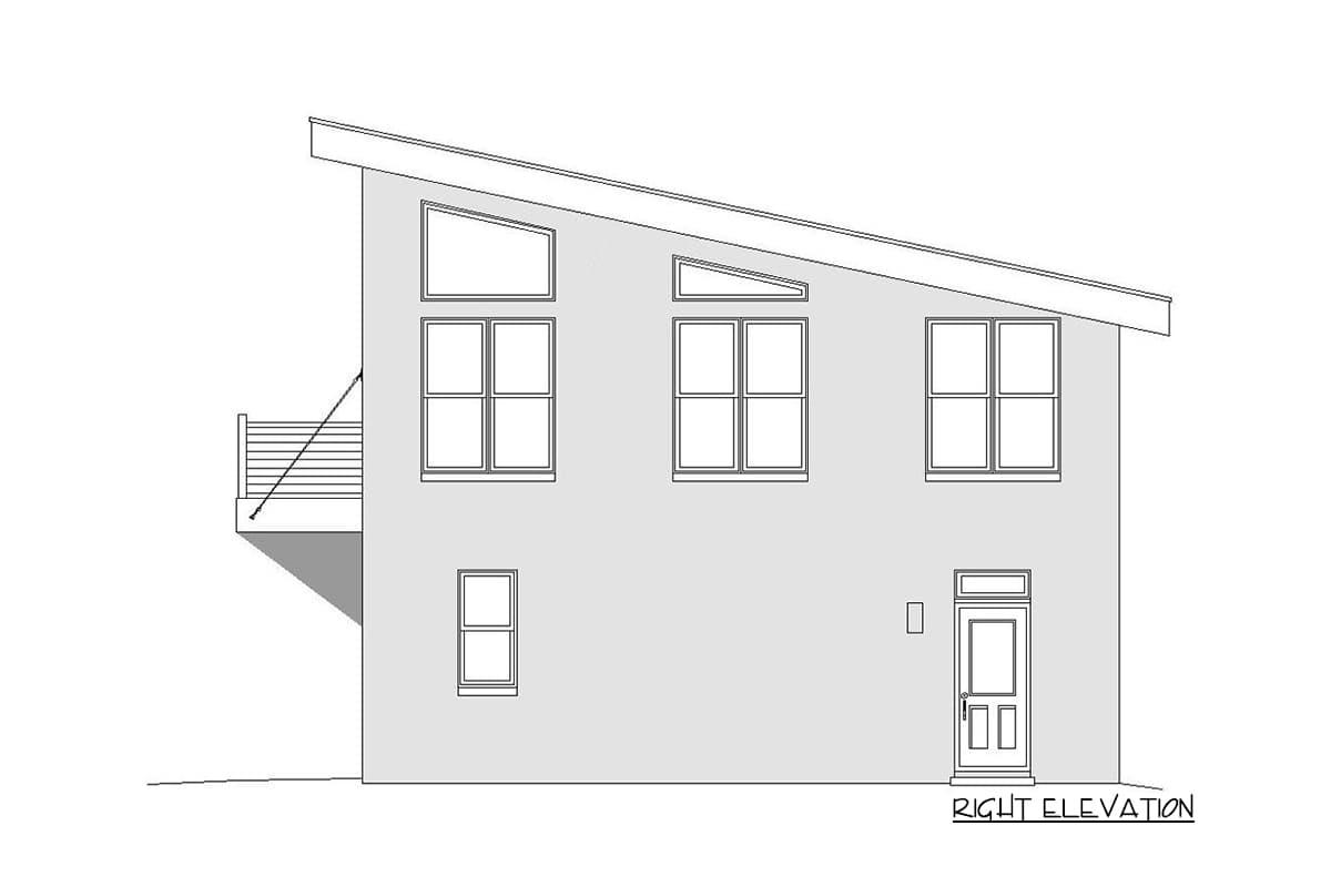 Plan 68632VR: 3-Car Garage Apartment Plan with Viewing Deck - Image #5 - Modern, Mountain, Vacation