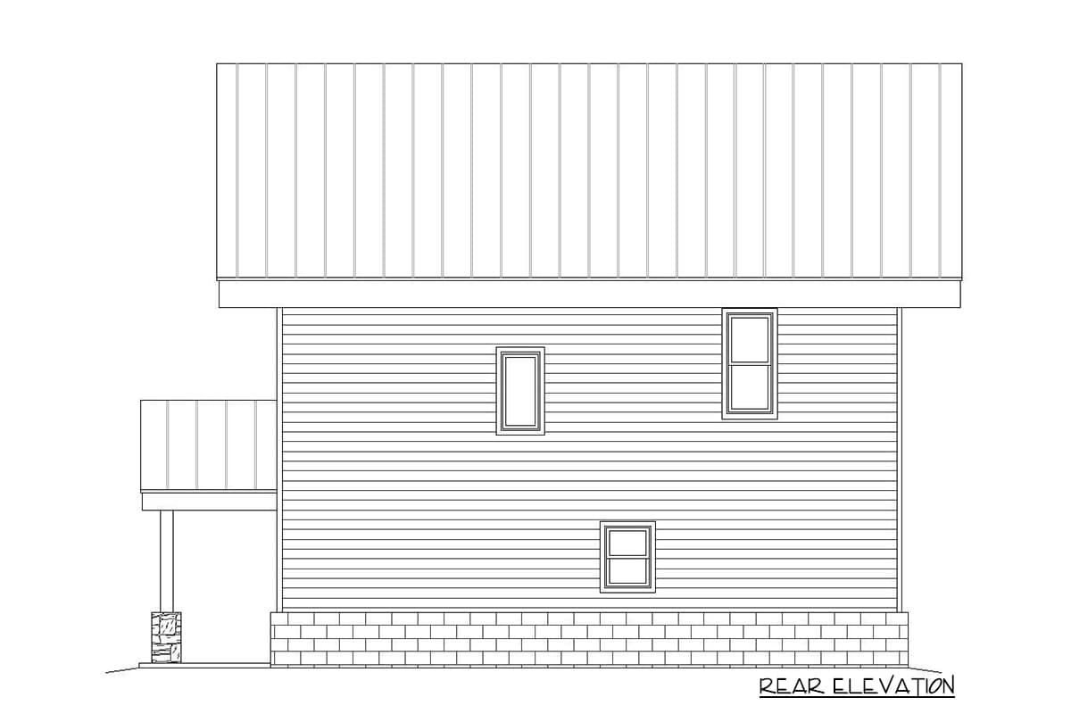 Plan 68633VR: 3-Bed Modern Mountain Home with Artist's Loft - 1359 Sq Ft - Image #23 - Mid Century Modern, Modern, Mountain, Vacation