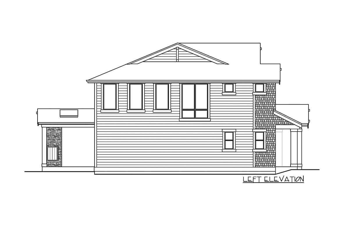 Plan 23823JD: Multi-Gabled 5-Bedroom House Plan with Two-Story Great Room - 3904 Sq Ft - Image #27 - Craftsman, New American, Northwest