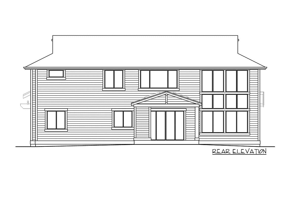 Plan 23823JD: Multi-Gabled 5-Bedroom House Plan with Two-Story Great Room - 3904 Sq Ft - Image #28 - Craftsman, New American, Northwest