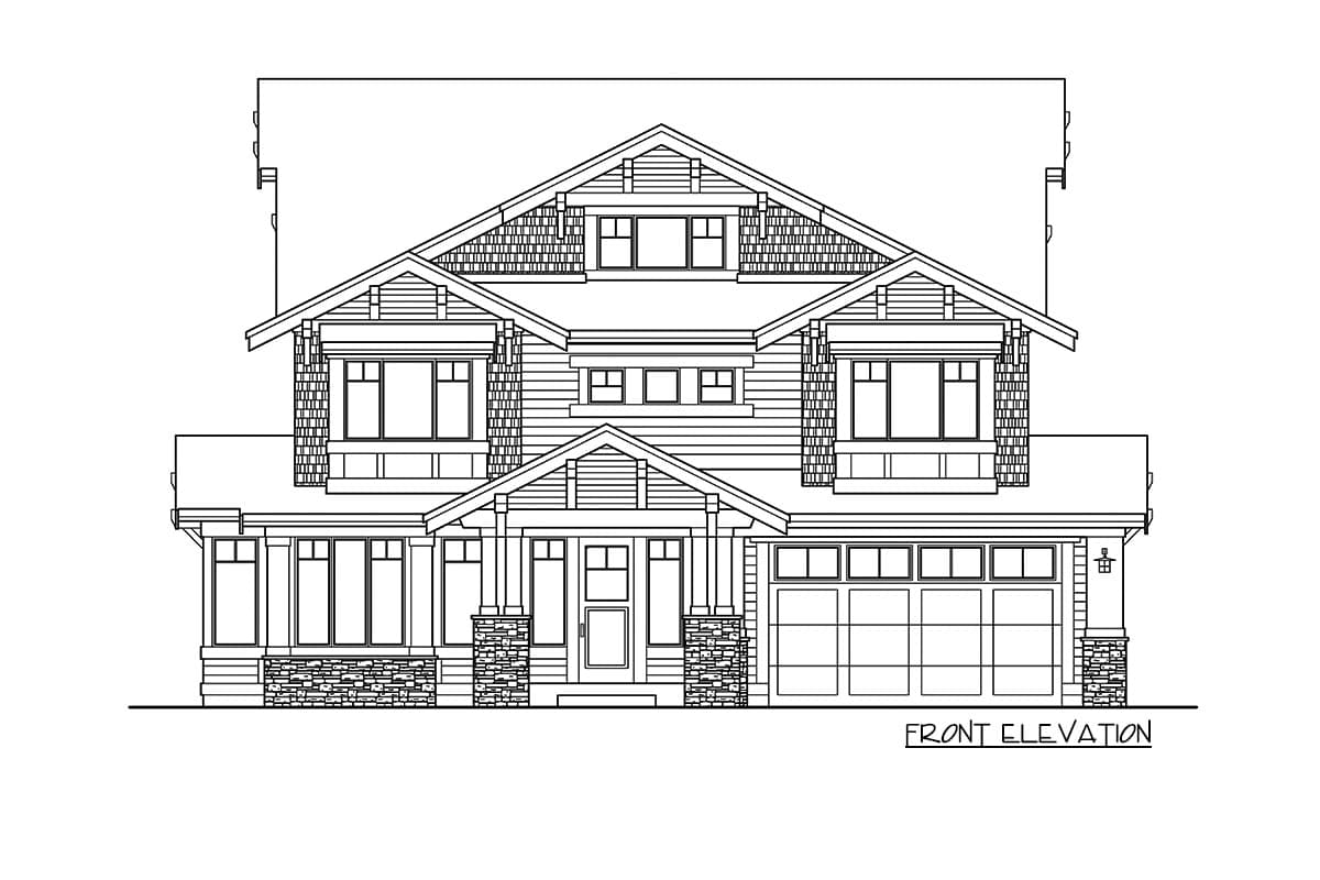Plan 23827JD: 3-Story House Plan with Bonus Room Third Level - Image #25 - Craftsman, New American, Northwest